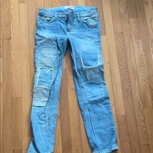 Funky hip patchwork jeans